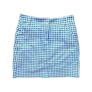 GG Blue Houndstooth Skort -2 blue /white houndstooth, polyester spandex,